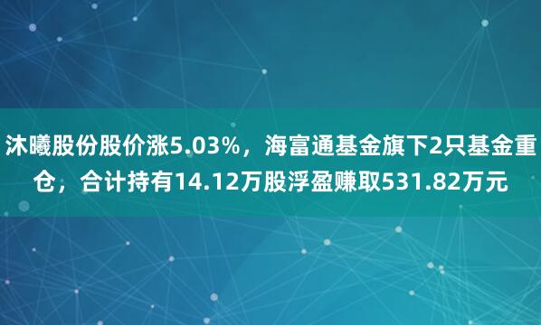 沐曦股份股价涨5.03%，海富通基金旗下2只基金重仓，合计持有14.12万股浮盈赚取531.82万元