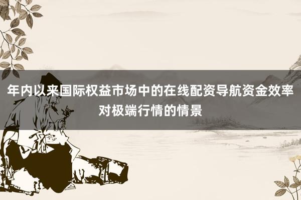 年内以来国际权益市场中的在线配资导航资金效率对极端行情的情景
