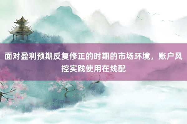 面对盈利预期反复修正的时期的市场环境，账户风控实践使用在线配
