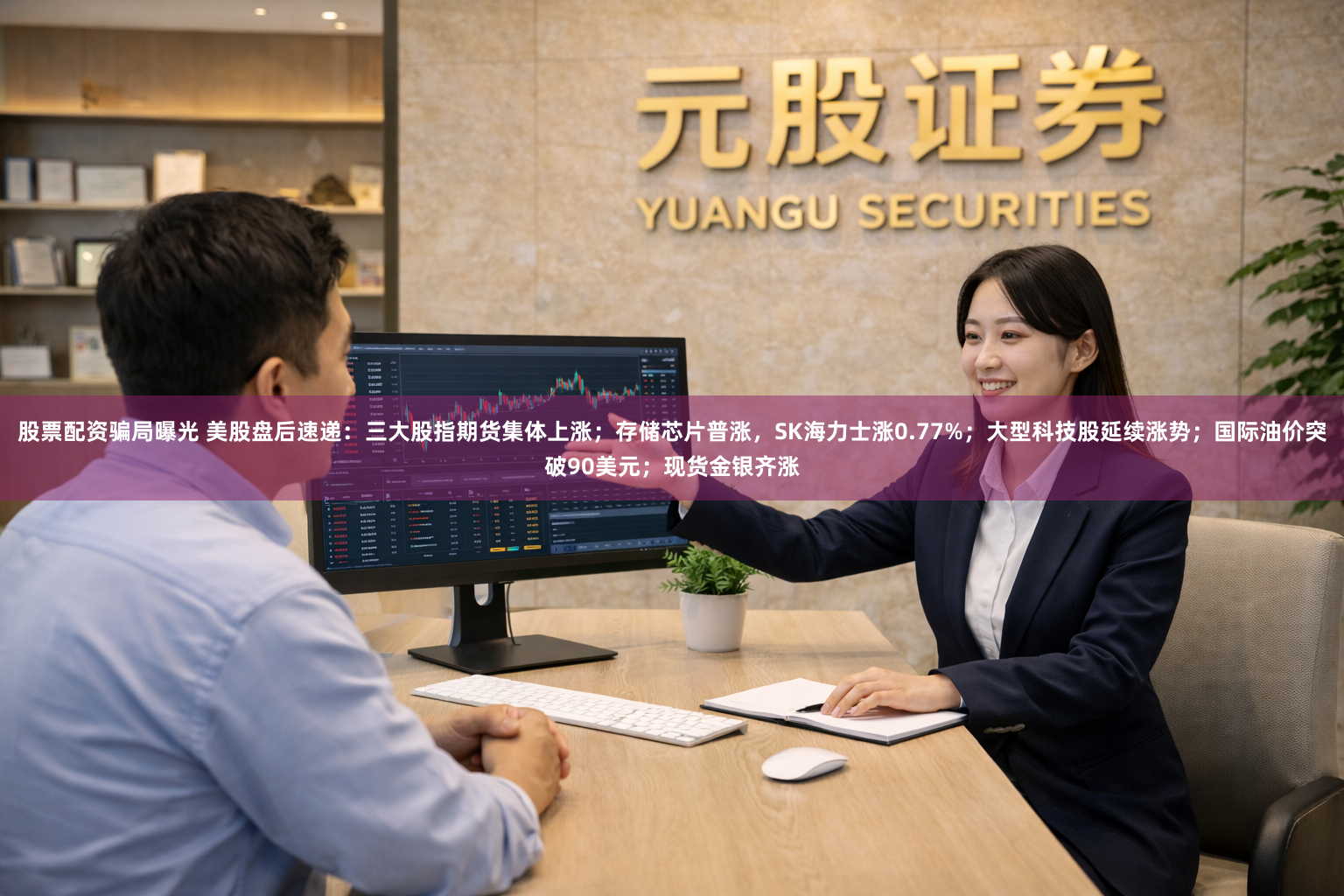 股票配资骗局曝光 美股盘后速递：三大股指期货集体上涨；存储芯片普涨，SK海力士涨0.77%；大型科技股延续涨势；国际油价突破90美元；现货金银齐涨