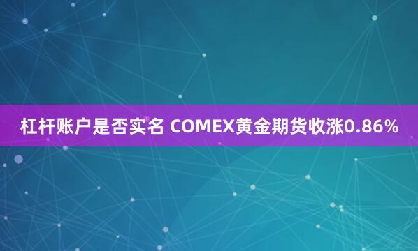 杠杆账户是否实名 COMEX黄金期货收涨0.86%